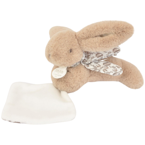 Iepuras Doudou,  jucarie de plus cu paturica, 0 ani +, 16 cm, Bej - imagine 7
